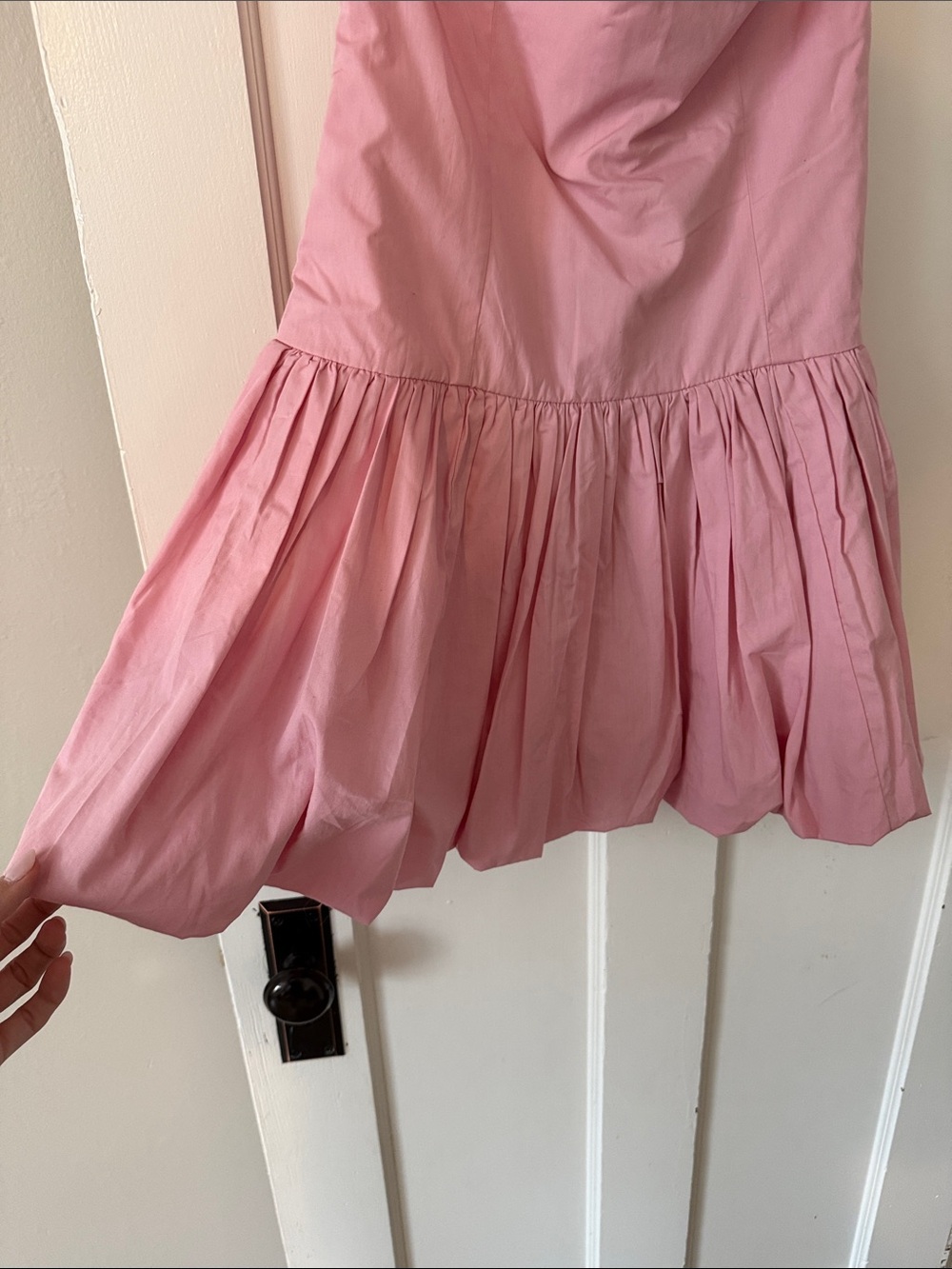 Abercrombie & Fitch Pink Strapless bubble Mini Dress - Picture 6 of 9